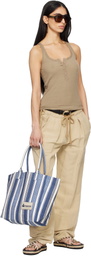 Isabel Marant Navy & White Yenky Zipped Tote