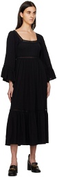 See by Chloé Black Tiered Maxi Dress