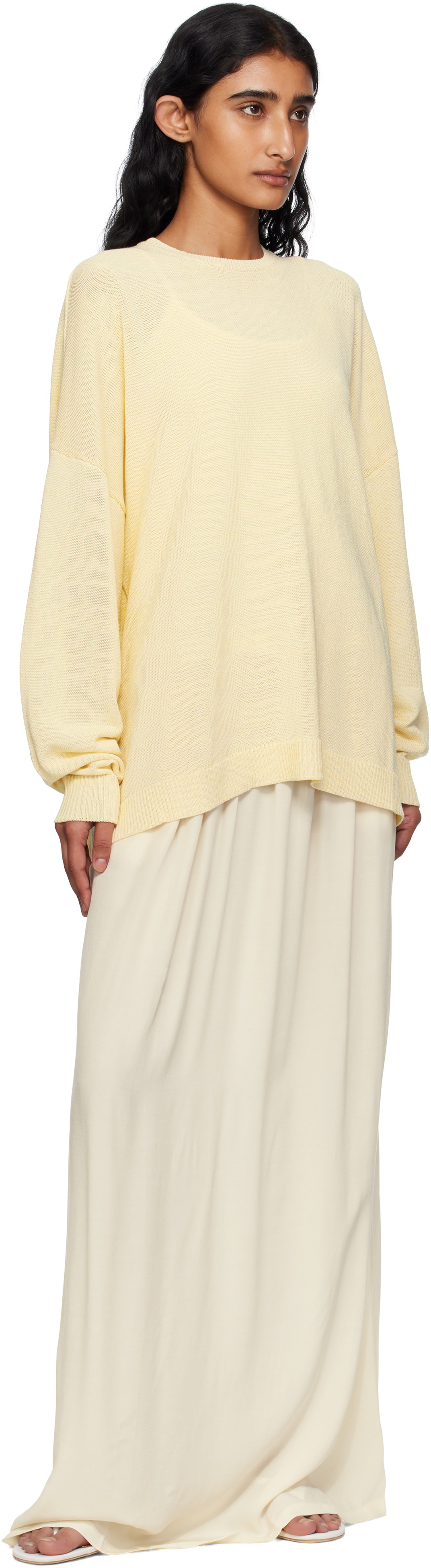 The Frankie Shop Yellow Basel Crewneck Sweater
