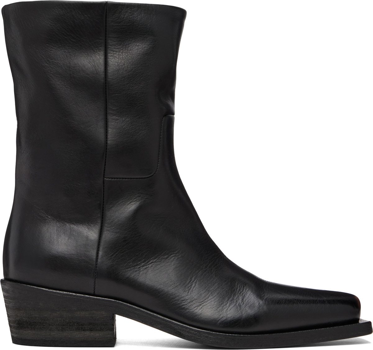 Marsèll Black Tex Soft Pebbled Leather Boots