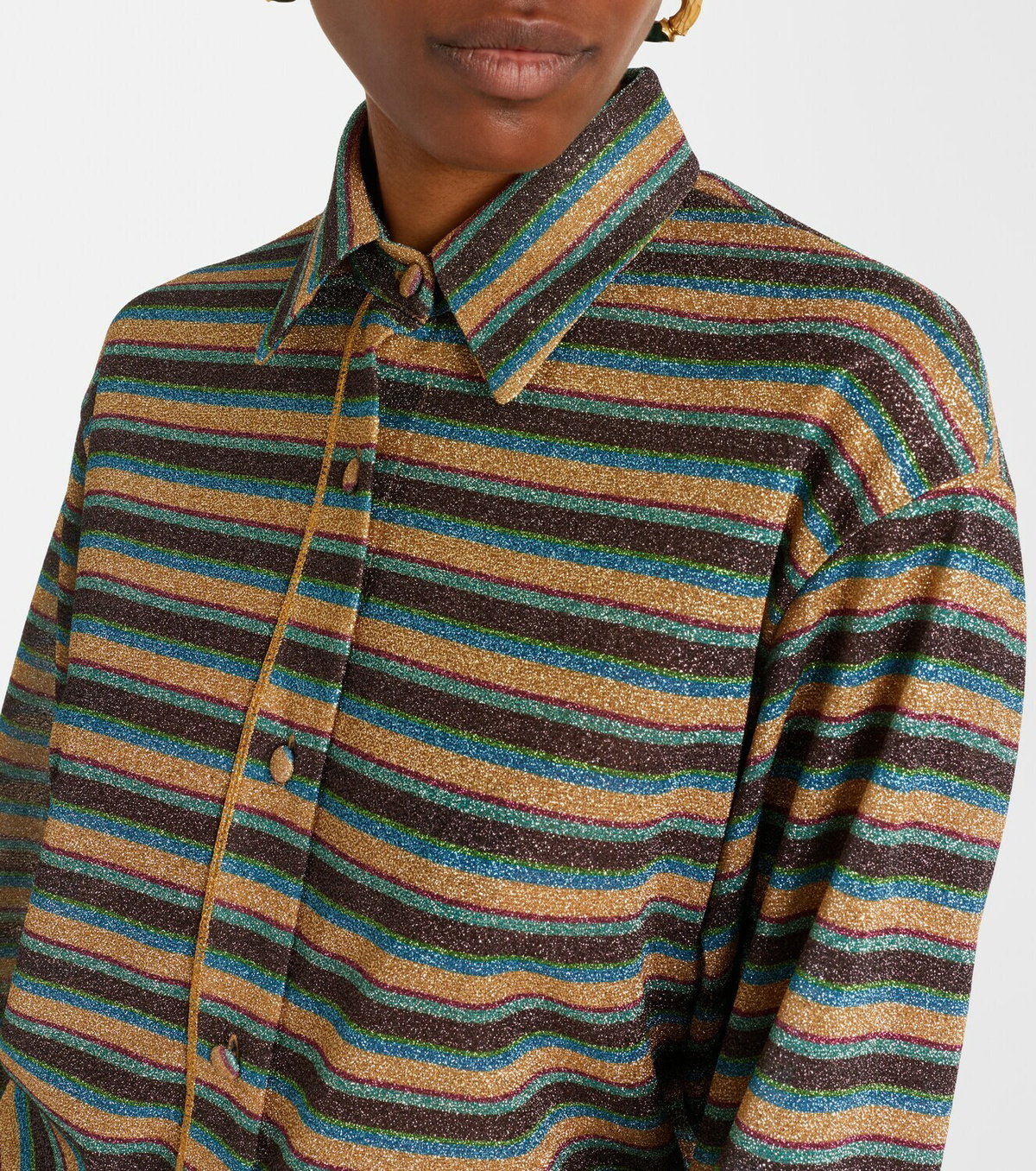 Oséree Lumière striped shirt