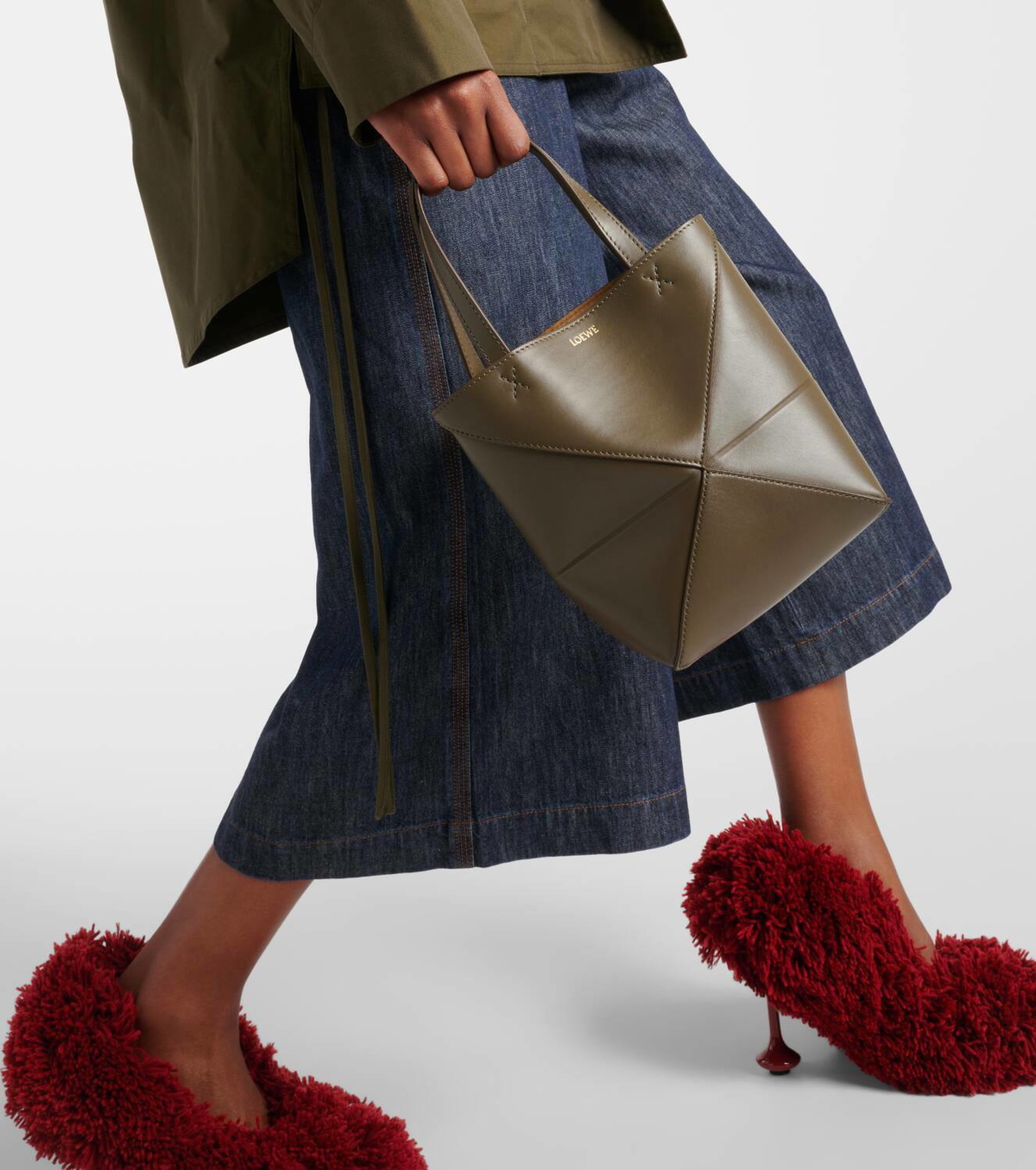 Loewe Puzzle Fold Mini leather tote bag Loewe
