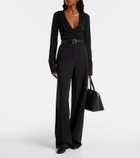 Max Mara Nigella draped wool bodysuit
