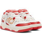 Palm Angels Red & White Palm Skate Sneakers