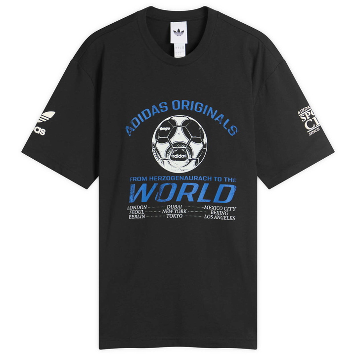 Photo: Adidas Men's 90S Football T-Shirt in Black