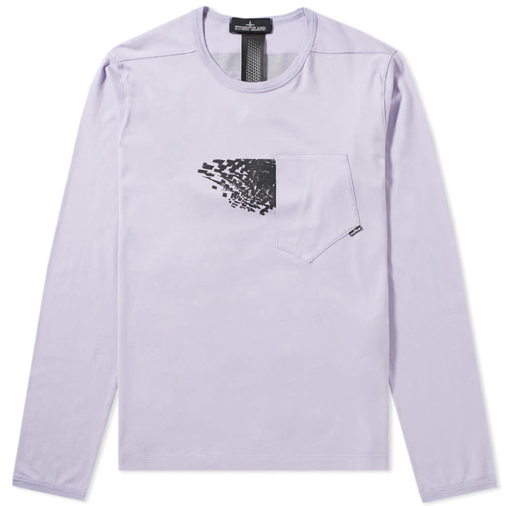 Photo: Stone Island Shadow Project Long Sleeve Back Print Pocket Tee