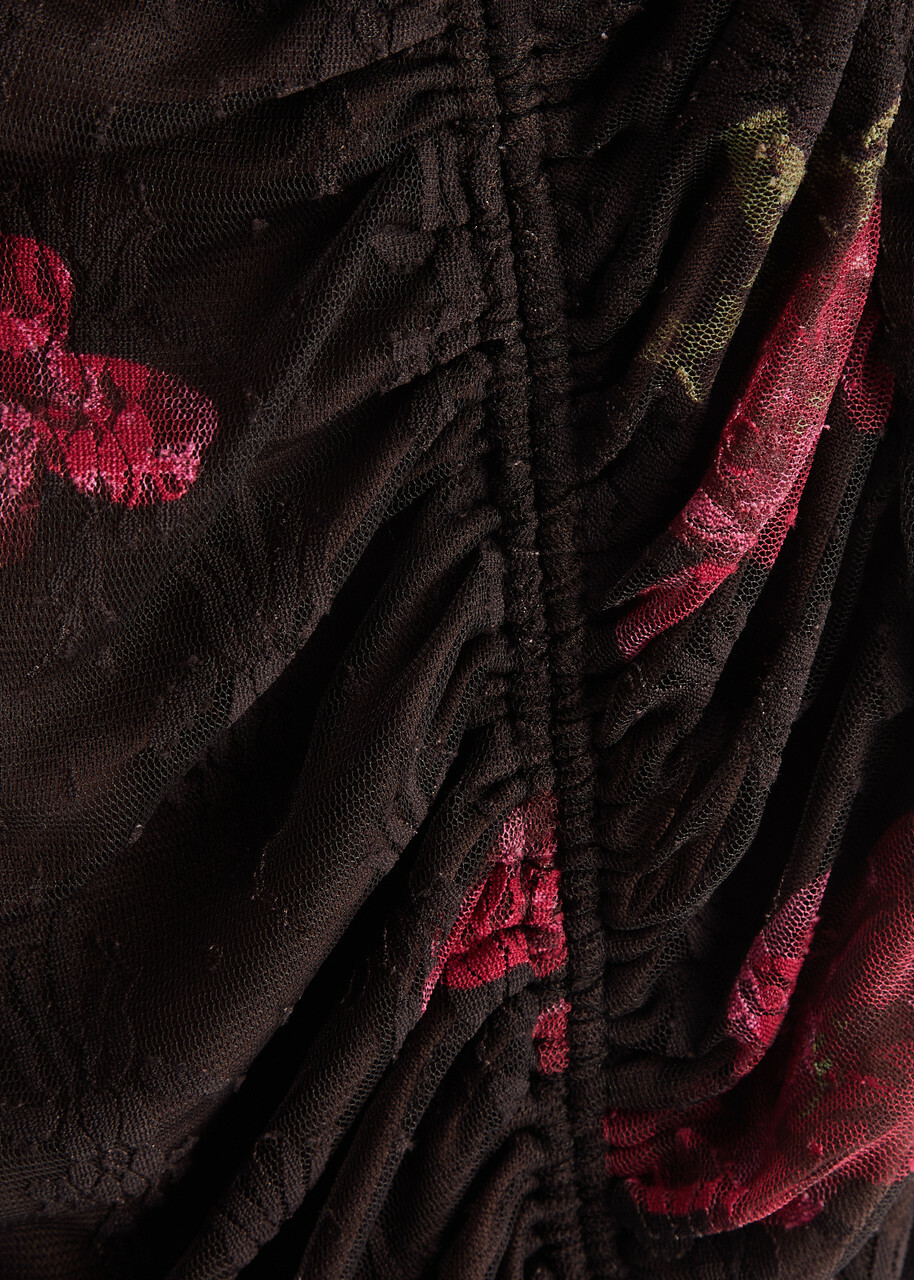 Bec & Bridge Desert Rose Floral-print Lace Maxi Skirt Brown