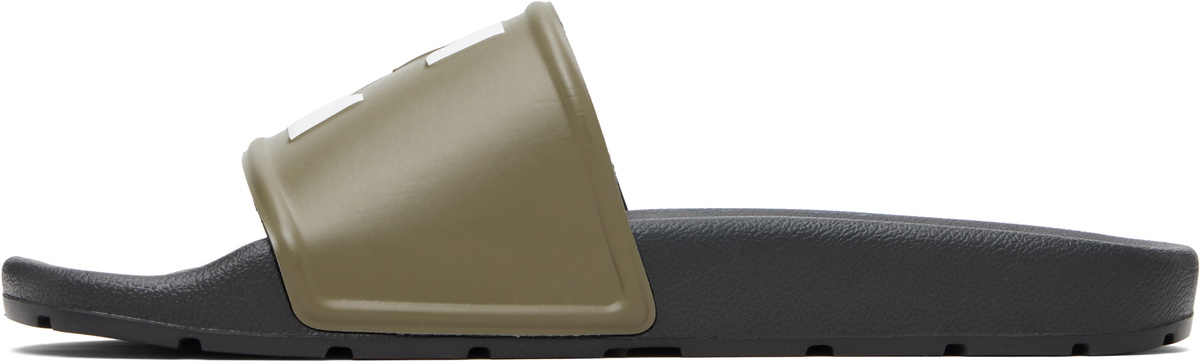 Off-White Black & Khaki Arrow Slides