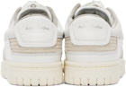 Acne Studios White & Beige Low Top Leather Sneakers