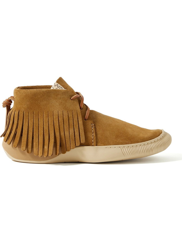 Photo: Visvim - Kuiva Shaman-Folk Fringed Suede Sneakers - Brown