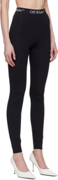 Off-White Black Logo Band Sport Leggings