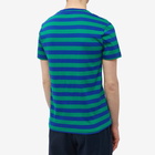 Polo Ralph Lauren Men's Stiped T-Shirt in Primary Green/Heritage Royal