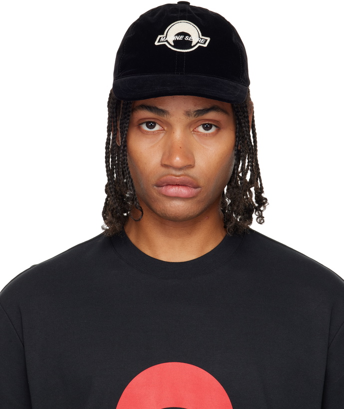 Photo: Marine Serre Black Velvet Baseball Cap