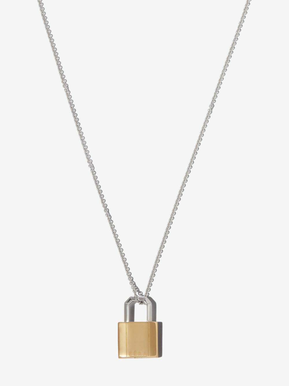 EÉRA 18K White And Yellow Gold Lock Necklace