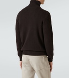 Brioni Wool and silk half-zip sweater