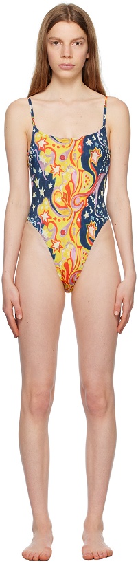 Photo: Marni Multicolor No Vacancy Inn Edition Printed One-Piece Swimsuit