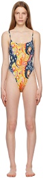 Marni Multicolor No Vacancy Inn Edition Printed One-Piece Swimsuit