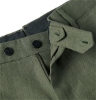 Caruso - Slim-Fit Linen Suit Trousers - Green