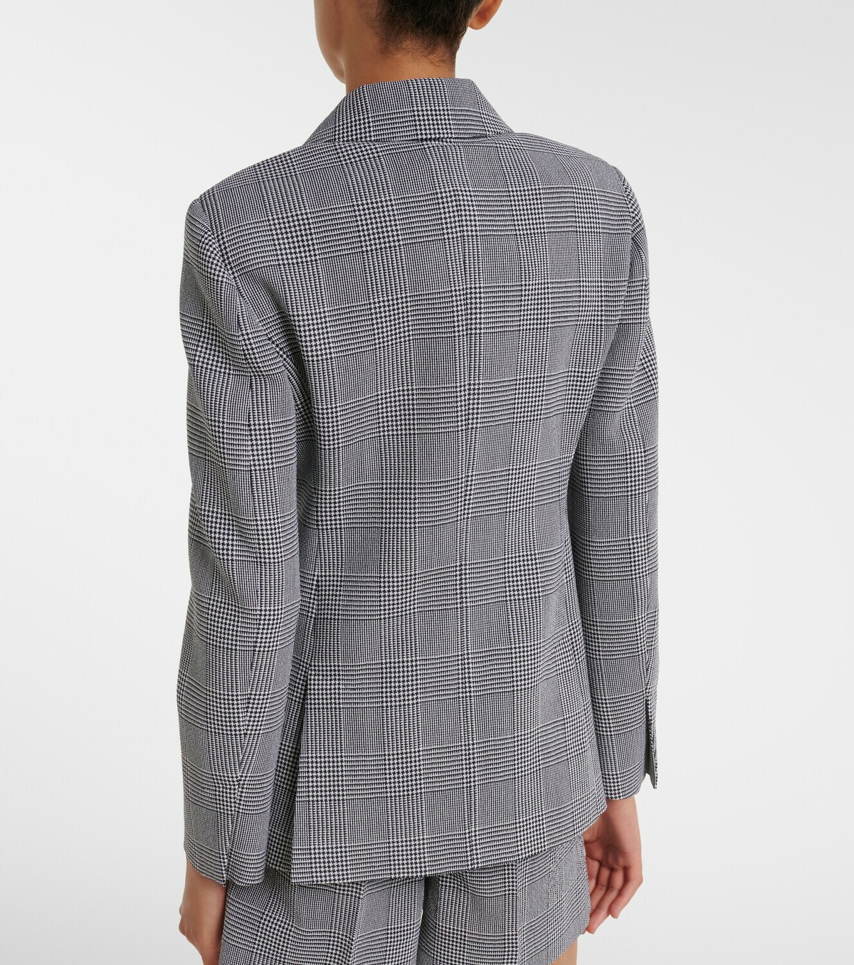 Max Mara Prince of Wales check virgin wool blazer