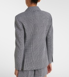 Max Mara Prince of Wales check virgin wool blazer