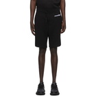 Moschino Black Broken Logo Shorts