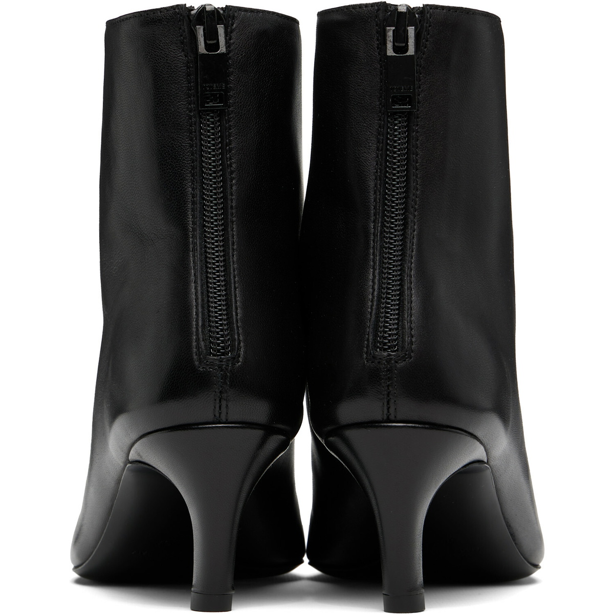 TOTEME Black Soft Nappa Ankle Boots