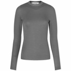 Joah Brown Women's Crew Long Sleeve Top in Smoke