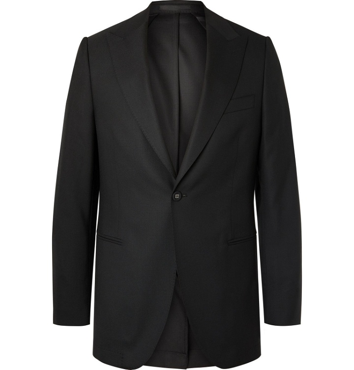 Photo: Officine Generale - Black Marcello Wool Suit Jacket - Black