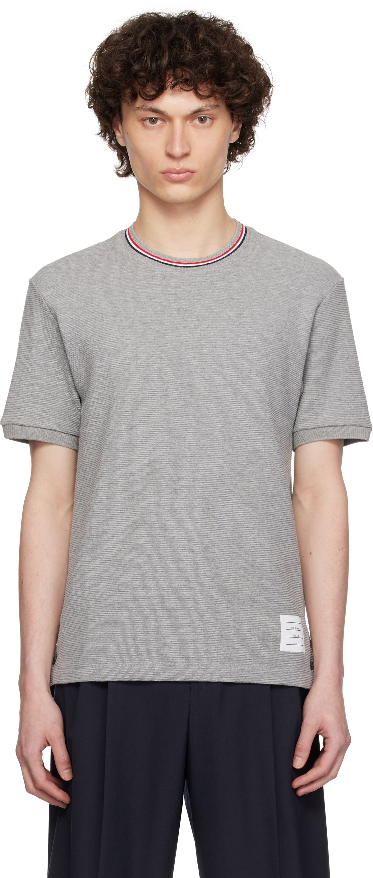 ★人気【THOM BROWNE】Asymmetric Hem Short-Sleeve T-Shirt W) Thom Browne Asymmetric Hem Short Sleeve T-Shirt White | eBay