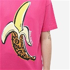 Palm Angels Men's Banana T-Shirt in Fuchsia/Yellow