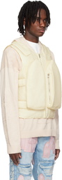 Who Decides War Beige Organza Bullet Point Vest