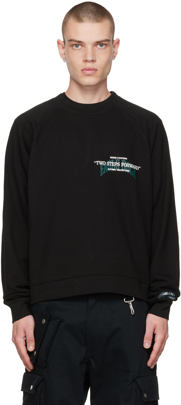 Reese Cooper Black 'Two Steps Forward' Sweatshirt Reese Cooper