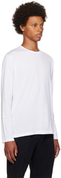 Sunspel White Classic Long Sleeve T-Shirt