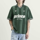 Les Deux Men's Prince Stripe Jacquard Polo in Pineneedle Green