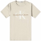 Calvin Klein Men's Monologo T-Shirt in Classic Beige