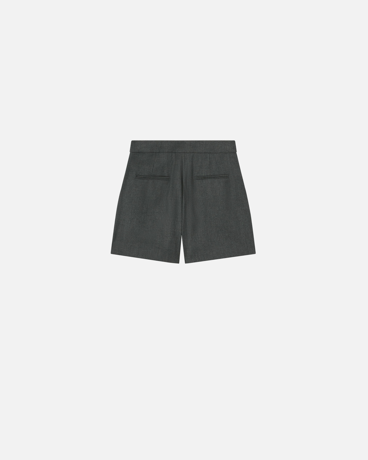 Pinko Elegant Flannel Shorts Grey Re Dye Pewter