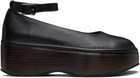 AMOMENTO Black Platform Flats