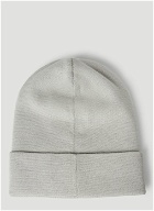 Logo-Patch Beanie Hat in Grey