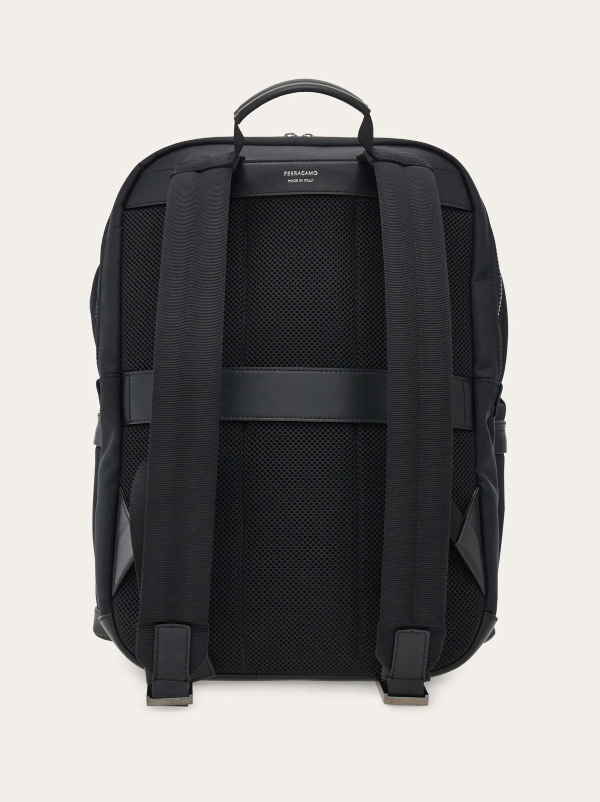 Ferragamo Mens Canvas backpack in Black
