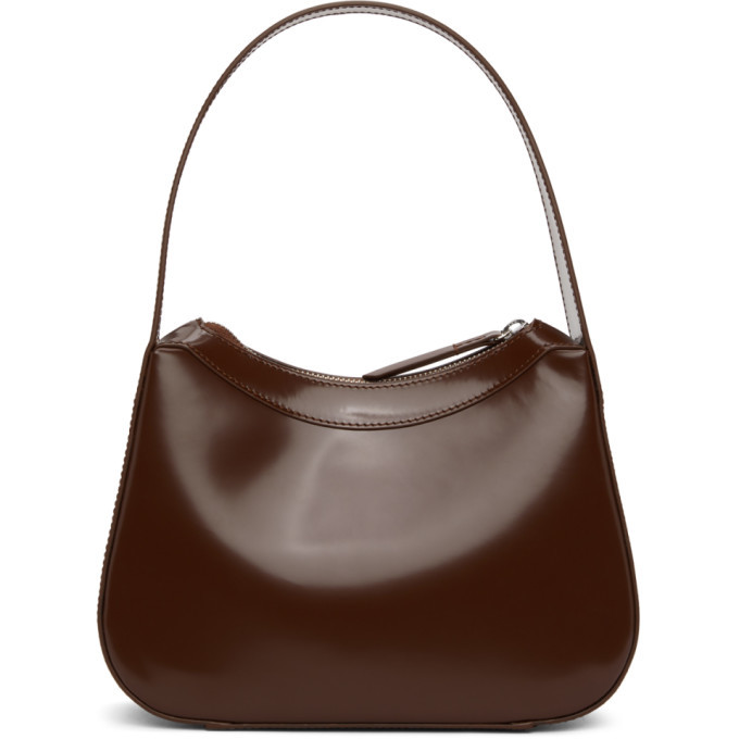 BY FAR Brown Patent Kiki Bag By Far