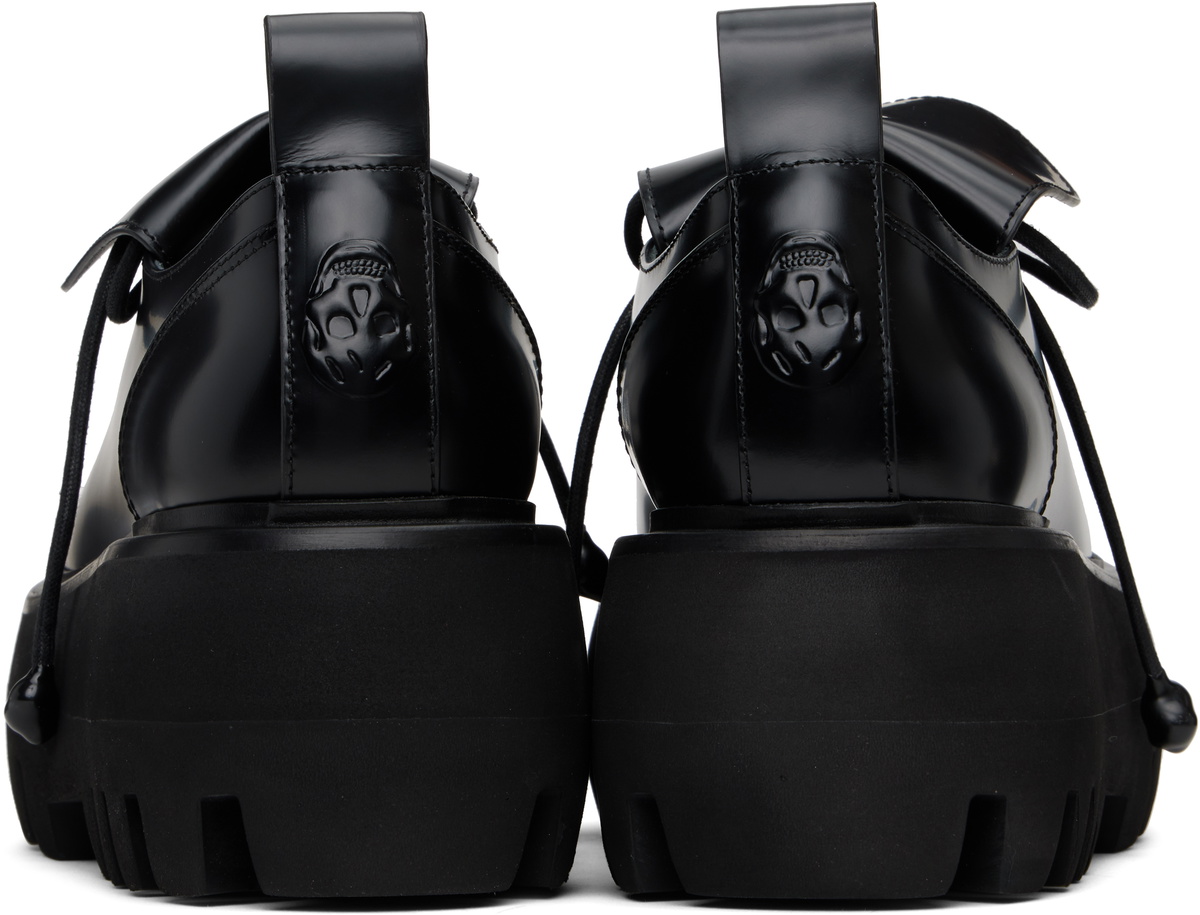 McQueen Black Sofa Lace Up Derbys