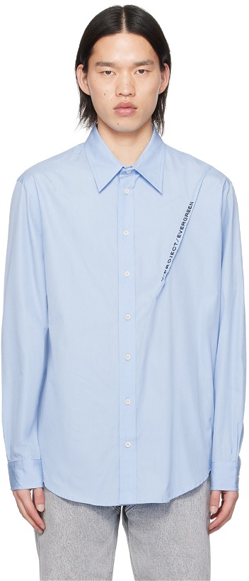 Photo: Y/Project Blue Pinched Seam Shirt