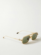 Jacques Marie Mage - Last Frontier VI Deaver Aviator-Style Gold-Tone Sunglasses