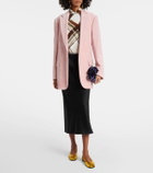 Dries Van Noten Croc-effect metallic leather ballet flats