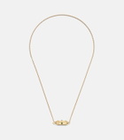 Marie Lichtenberg Coco Micro 18kt gold locket necklace with emeralds