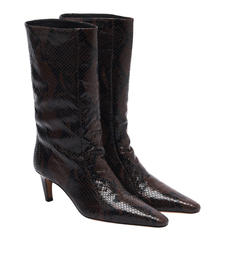 Photo: JUDE Cave snake-effect leather ankle boots