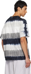 BAPE Black & White Drip Stripe One Point T-shirt