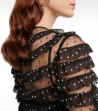 REDValentino Point d'esprit tulle and georgette blouse