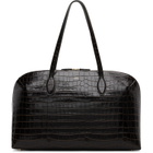 TOTEME Brown Croco-Embossed Day Tote