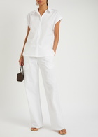 Matteau Relaxed Sleeveless Cotton-poplin Shirt White